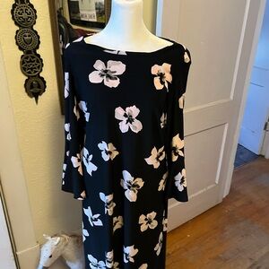 Tommy Hilfiger Black Dress with White Floral Print